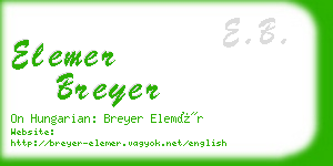 elemer breyer business card